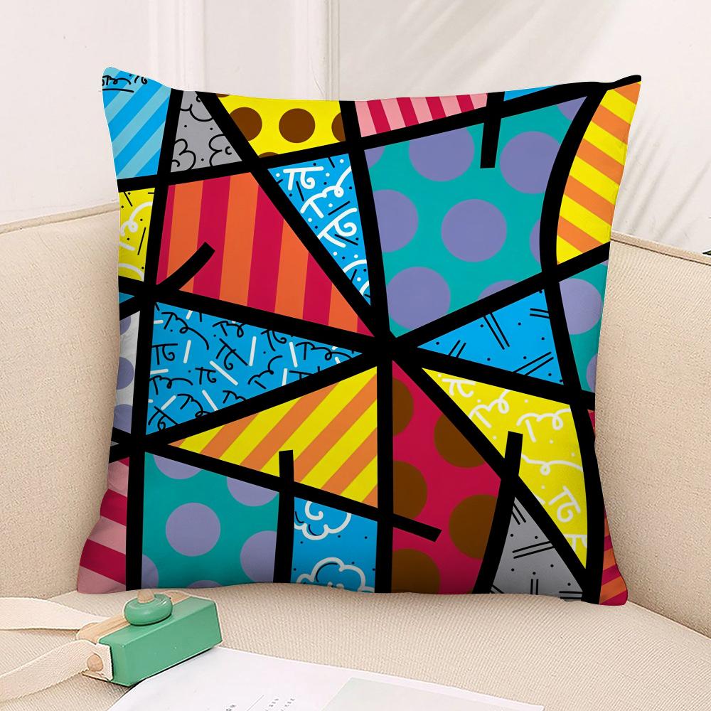 B-BrittoS Art Design Pillow Case 3D Print Polyester Fiber 40*40 Cm Home Sofa Throw Pillow Cover Decoration Festival Gift