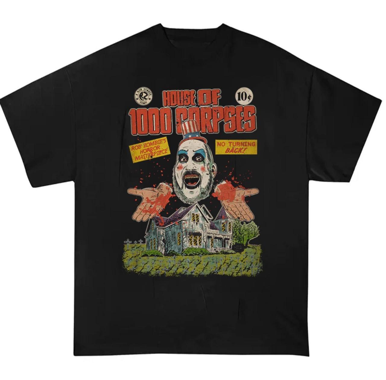 House of 1000 Corp.ses Horror Graphic Z0mbie Comic Movie Fan T-Shir XXXL