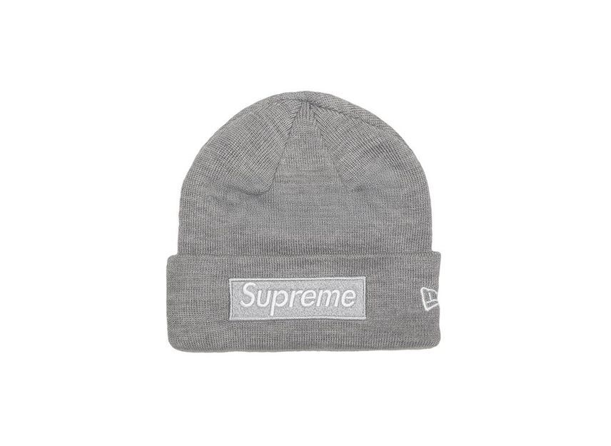 Supreme New Era Box Logo Beanie Heather Grey 24FW One-Size