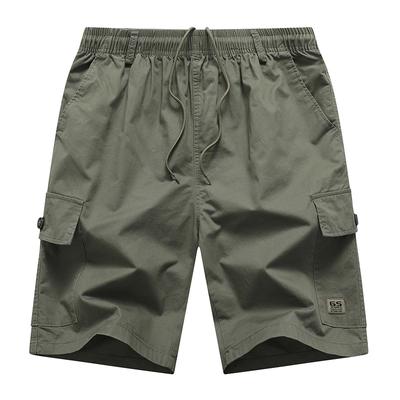 Pure Cotton Casual Fashion Shorts for Men's Summer Thin Middle-aged Large Shorts with Loose 5-inch Shorts