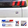 Naklejki z emblematami na tył do Peugeot 408, 508, 5008, 408X - Metalowa i aluminiowa dekoracja samochodu