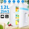 12L 2-IN-1 Mini Heating Box Fridge Home and Car Ultra Quiet Refrigerators Low Noise Car Refrigerators Cold Storage Cosmetic