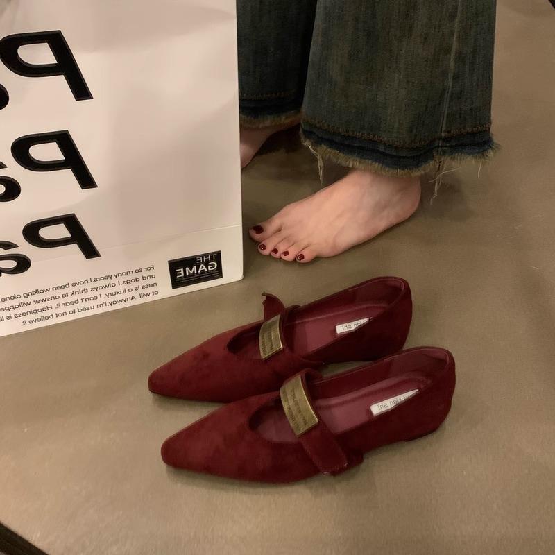 French Single Shoes, Flat Shoes, Height Increase In Spring and Autumn, Small Fragrant Single Shoes, Soft-soled Shoes, Retro Mary Jane Women's Shoes