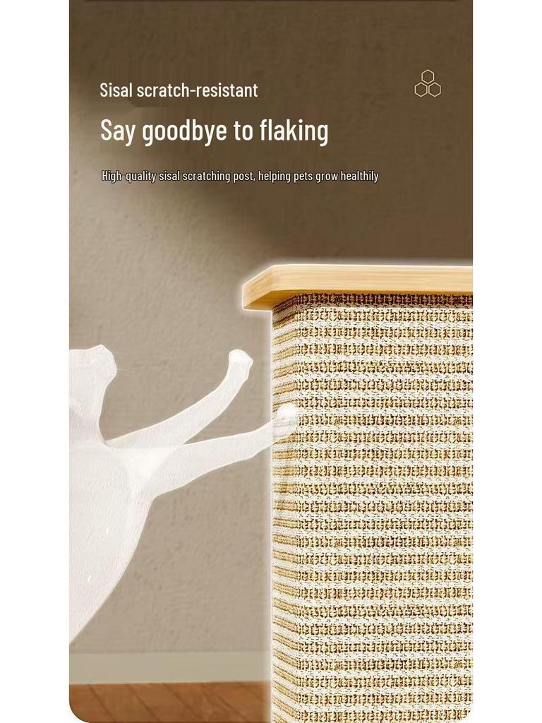 Large Vertical Cat Tree with Integrated Shelf, Sisal Scratching Post, and Bed - Universal for All Seasons