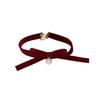 Retro Bow Knot Faux Pearl Clavicle Necklace - Autumn/Winter High-End Hong Kong Style