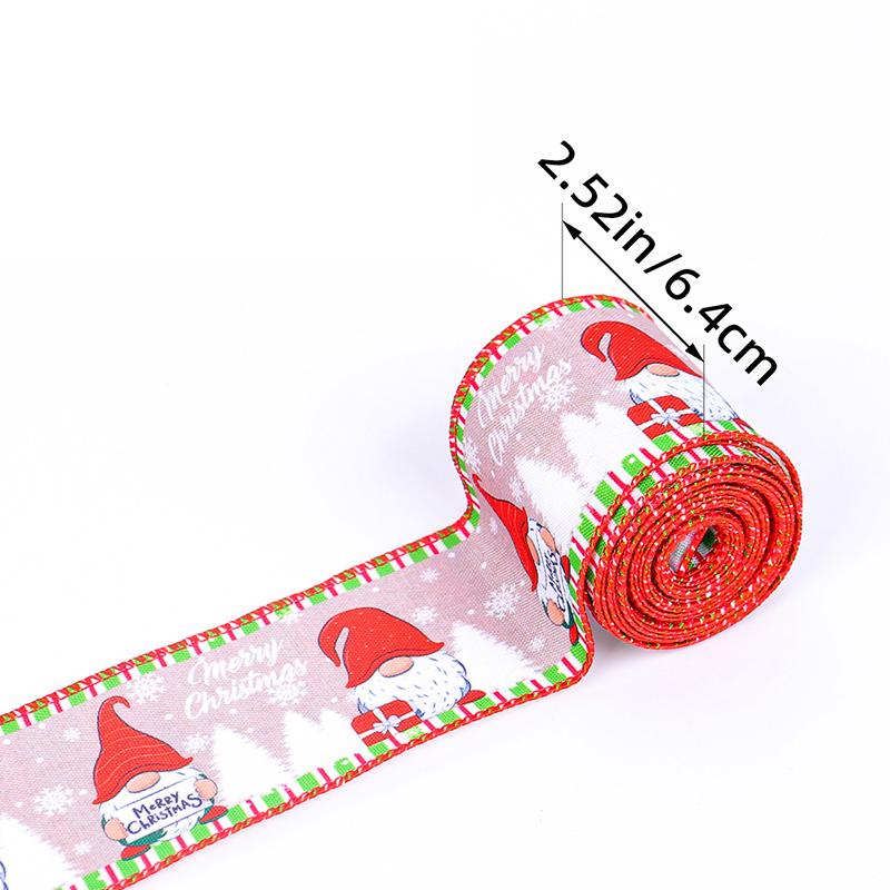 

4,5 м/рулон льняной рождественской ткани лента Санта-Клауса клетчатый узор поезд лента DIY бант подарочная упаковка украшение рождественская вечеринка декор D