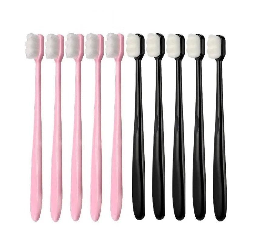 

10 PICS Зубная щетка для взрослых Ультрамягкая зубная щетка Нано-зубная щетка для чувствительных десен Дополнительные зубные щетки для чувствительных зубов