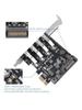 PCI-E To USB 3.0 Adapter 4-Ports 5Gbps Self-Powered USB 3.0 PCI  Pansion Card with 15 Pin Connector for
