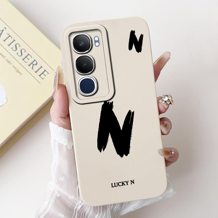 Für Vivo Y19s 4G Hülle V2419 Luxuriöse Glücksbuchstaben Cover Stoßfeste Weiche TPU Handyhülle Für Vivo Y19s Y 19 s VivoY19s Fundas Coque