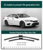 Honda Civic 11th Gen 2019 Frameless Wiper Blade Set