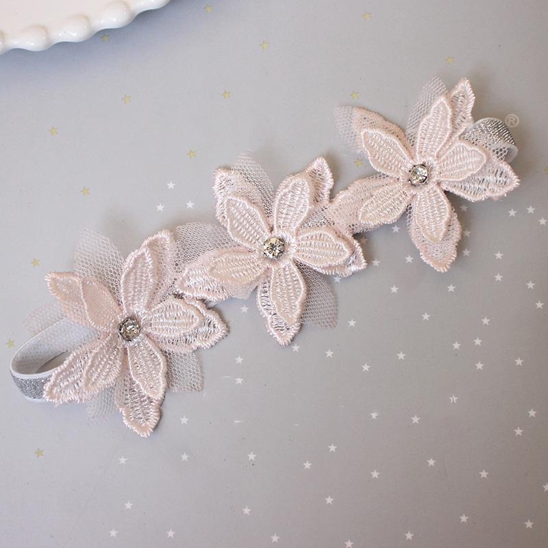 Lace Flower Baby Headband Princess Newborn Girls Hair Band Elastic Solid Color Hairband Fashion Hair Accessories