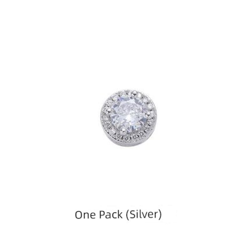 

Sterling Silver Stud Earrings Men s Earrings Full Diamond Earrings Trendy American Light Luxury Fancy Special-Interest Design Unique Elegant Girls Single Silver (Platinum plated)