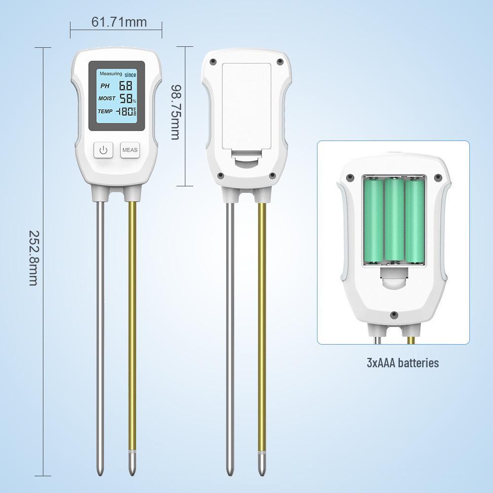 Digital Soil Tester: 3-in-1 PH, Temperature, and Humidity Meter for Orchards and Potted Plants