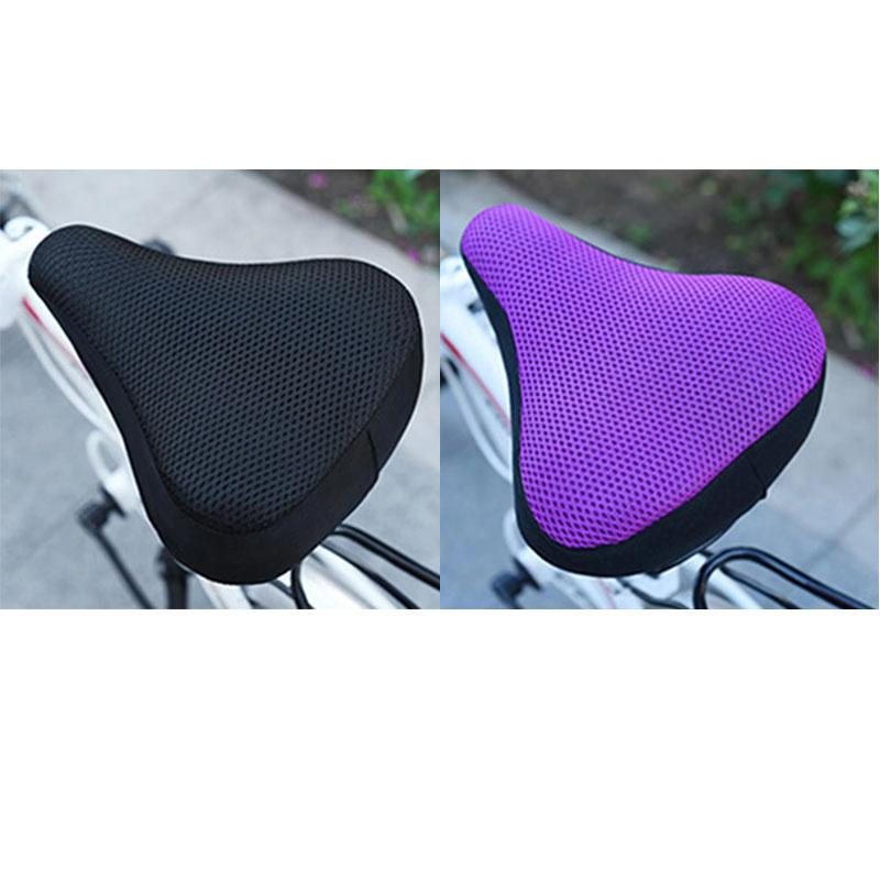 1-6Pcs Bicycle Saddle 3D Soft Bike Seat Cover Cycling Silicone Seat Cushion Cycling Breathable Saddle Comfortable Bicycle Bike