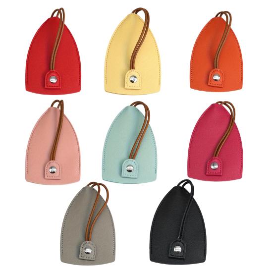 Organizador Porta-Chaves de Couro Sintético Retrátil Chaveiro de Carro Bolsa Anti-Perda Capa Portátil para Armazenamento de Chaves Dispositivo de Fecho de Pressão