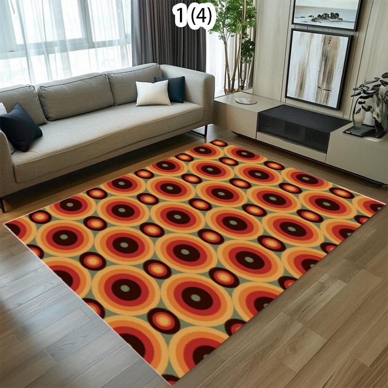 

Colorful Circle Living Room Decoration Carpet Bedroom Kitchen Living Room Entrance Door Mat Artistic Floor Protection Pad 40x60cm