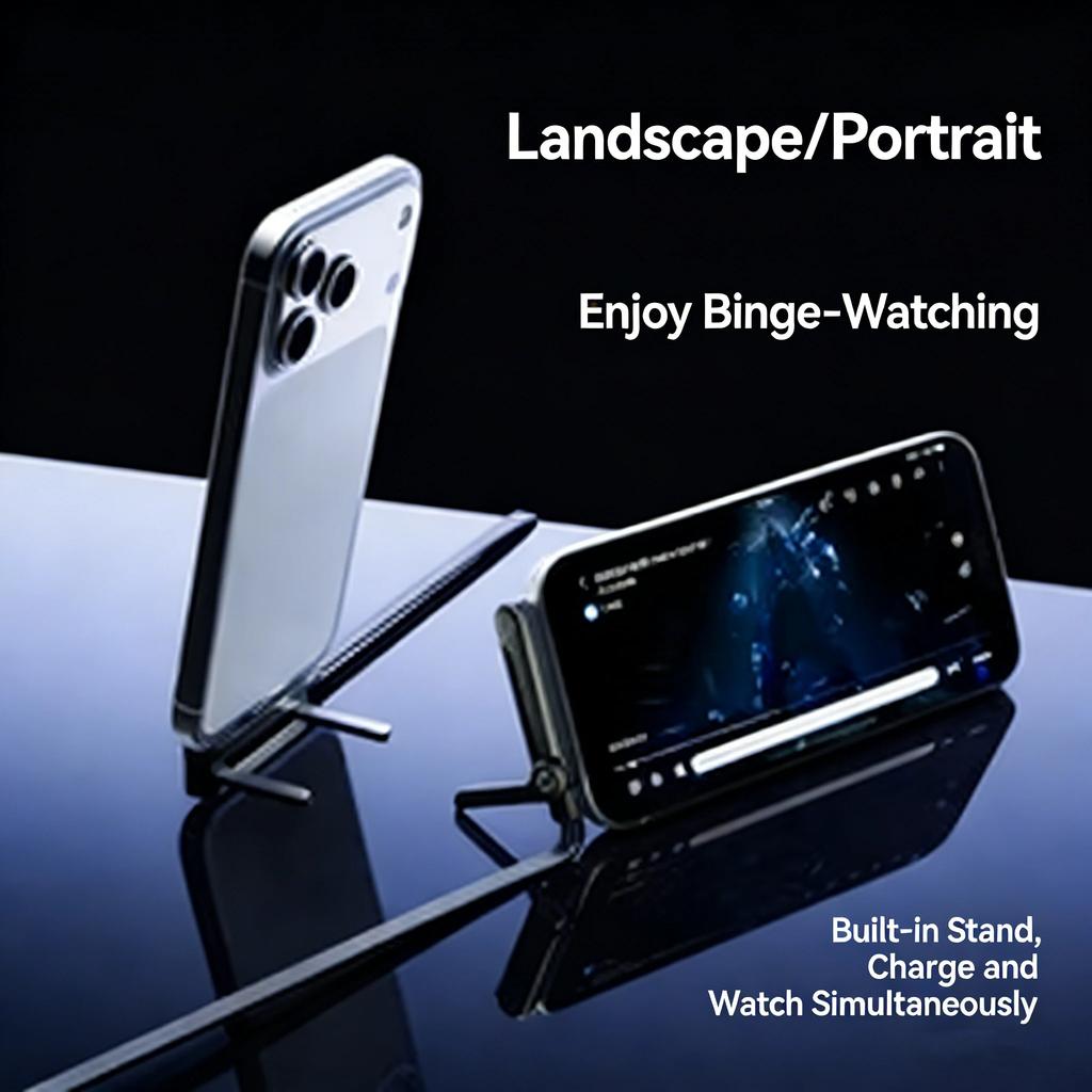 240W Fast Charging Foldable Mobile Phone Holder Data Cable Multi-Angle Adjustment Non-Stop Charging Phone Holder For iPhone 17