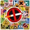 10/30/50pcs Creative Warning Signs Stickers Danger Banning Cartoon Decals Laptop Motorcycle Helmet Phone Funny Graffiti Sticker