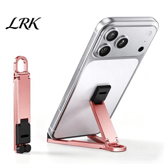 Easy Carry Phone Holder Mini Foldable Stand Keychain, Portable Cell for Hands Free Desk, Pocket Home Office Travel