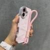 Luxury Ins Velvet Fashion Case For iPhone 16 Plus 15 14 13 12 Pro Max 11 Shockproof Silk Flannel Partern Cloth Hand Strap Cover