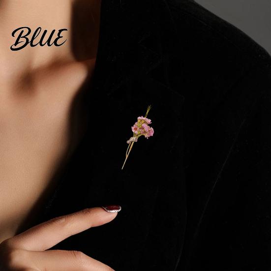 Dress Brooch Pin Bouquet Artistic Vase Shape Lightweight Alloy Insert