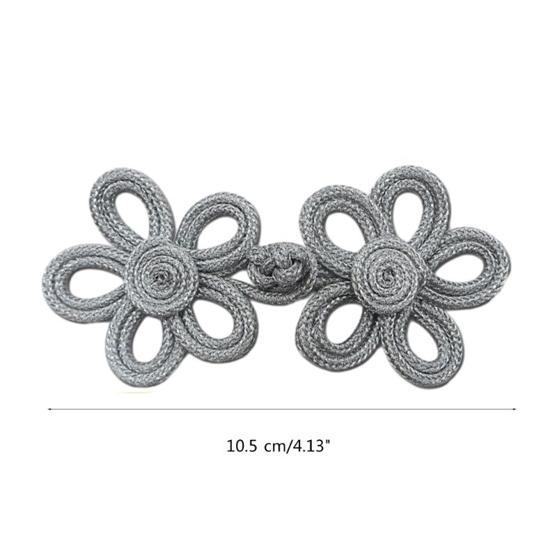 Hand Sewing Button Fasteners Chinese Knot Closure Cheongsam Frog Buttons Gold Silk Buckle Clothes Tang Suit Decoration