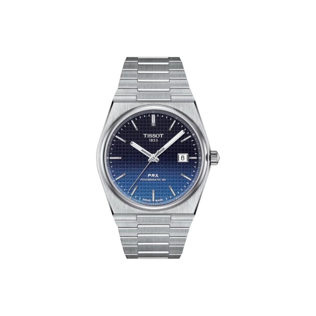 TISSOT PRX Automatic Mechanical Movement 100m Water Resistance Unisex Watch 40mm Blue Dial Stainless Steel Case T137.407.11.051.01