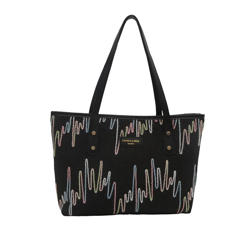 

Fashionable Large Tote Bag For Women Available In Black White Pink And Blue Black