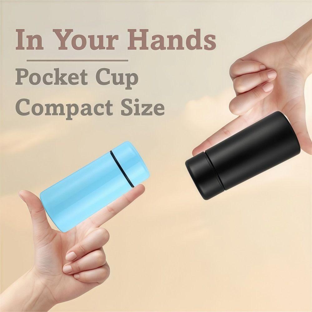 Mini Thermos Cup Stainless Steel 160ml Capacity Pocket Thermos Compact Design Portable Water Cup For Going Out Traveling