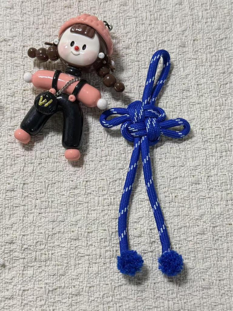 Pearl Chinese Knot Ethnic Style Handmade Woven Nylon Rope Phone Lanyard Pendant