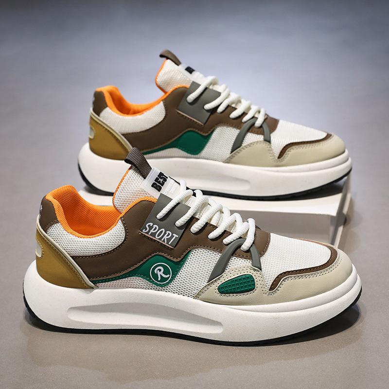 

Летняя мужская обувь новая дышащая сетчатая обувь мужская трендовая универсальная спортивная обувь повседневная обувь для скейтборда папины модные туфли 39