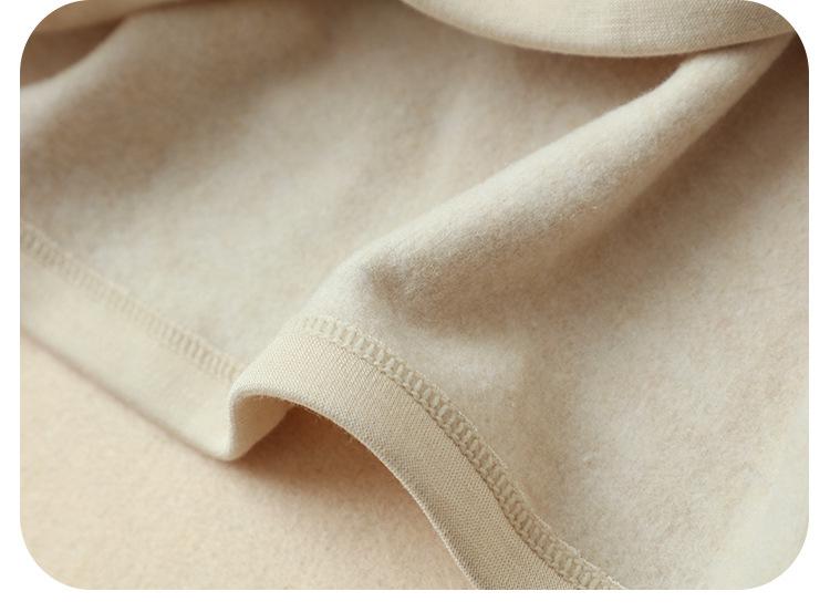Women's Thickened Mulberry Silk Base Layer Set - 270g, Round Neck, Brushed for Warmth in Autumn