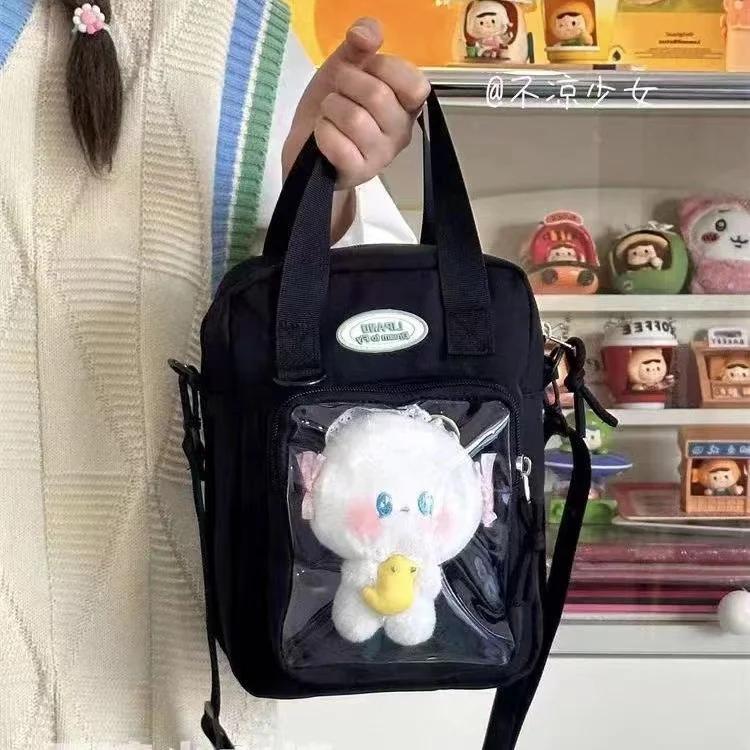 Women Mini Tote Transparent Girls Harajuku Small Crossbody Bags Back School Shoulder Bag Purses and Handbags