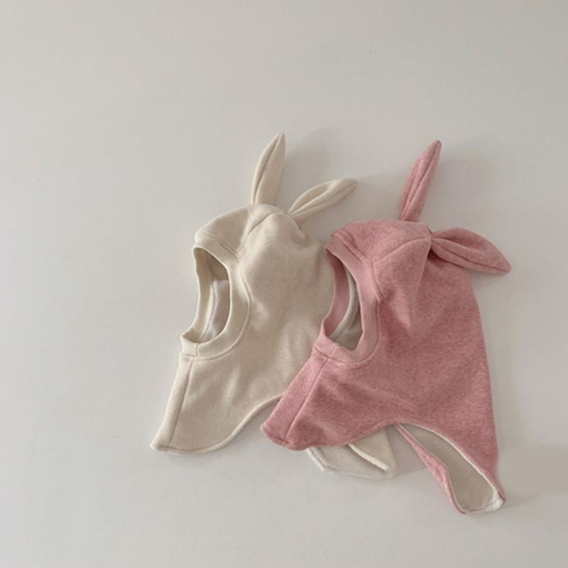 Autumn Winter Baby Hooded Hat Girls Boys Head Protections Beanies Cap Integrated Ear Protections Hat Warm Bonnet Cap