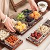 Chinese Style Glass Snack Platter with Lids