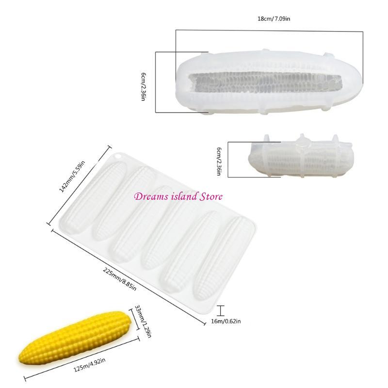 Silicone Corn Molds for Creative Baking Unique Corn Silicone Pastries Molds for Artistic Mousse and Fondant Decorations HX6C