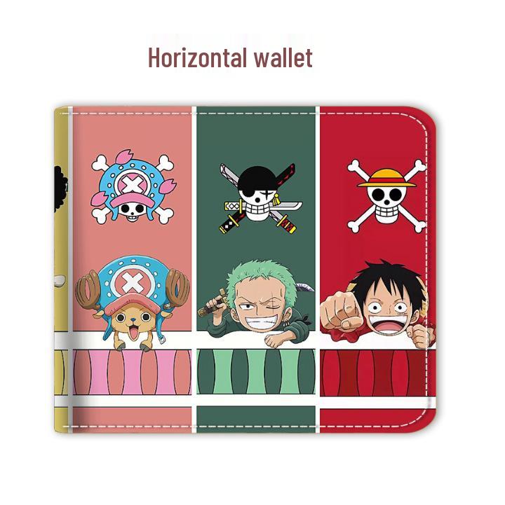 Portmonetka na monety i etui na karty zapinane na zamek błyskawiczny z motywem One Piece