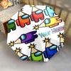 1 PC Automatic Folding Umbrella - Among Us Custom Name Pattern, Portable & Foldable Design with 8 Ribs, Christmas Birthday Gifts
