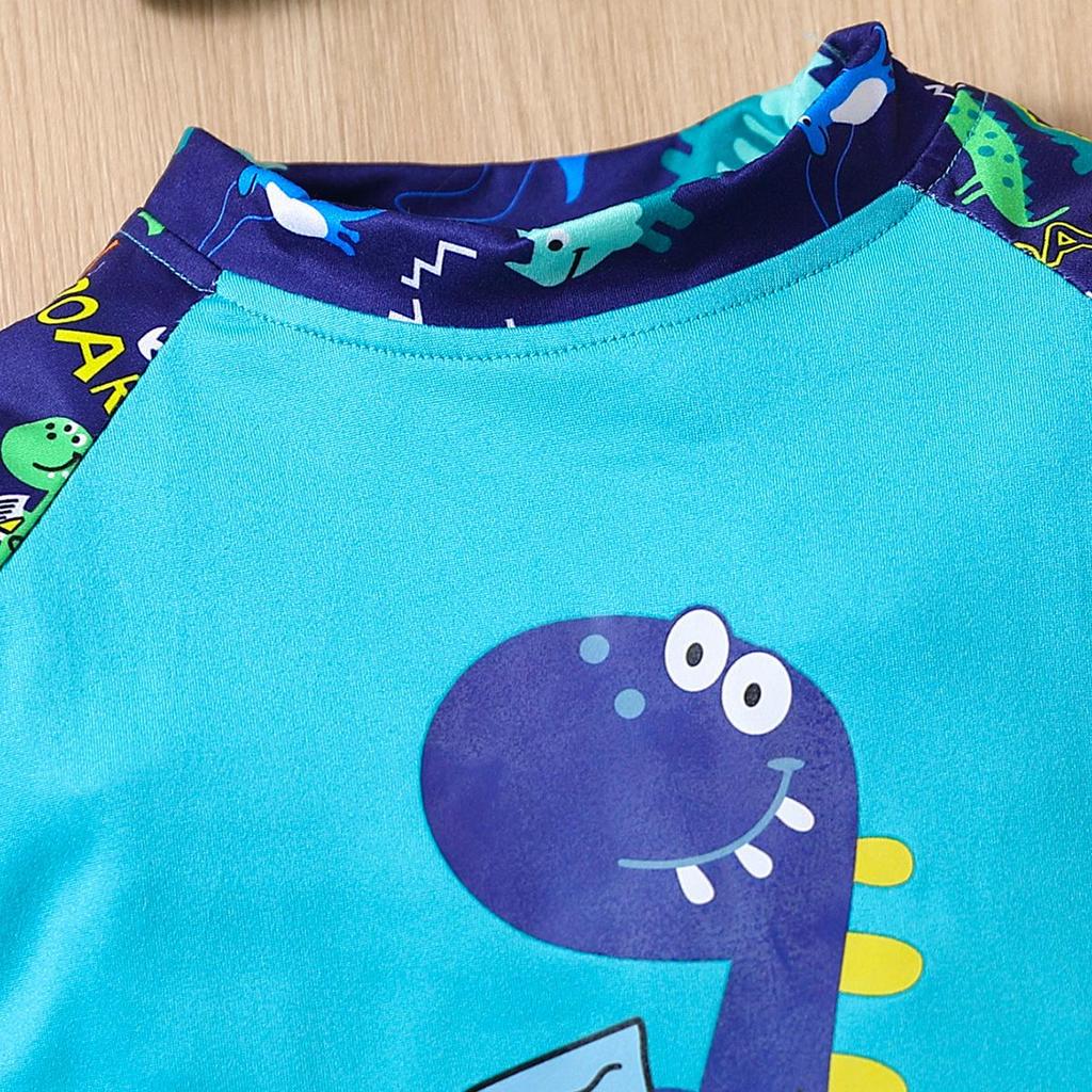 European & American Toddler Boys Dinosaur Summer Swimsuit Set