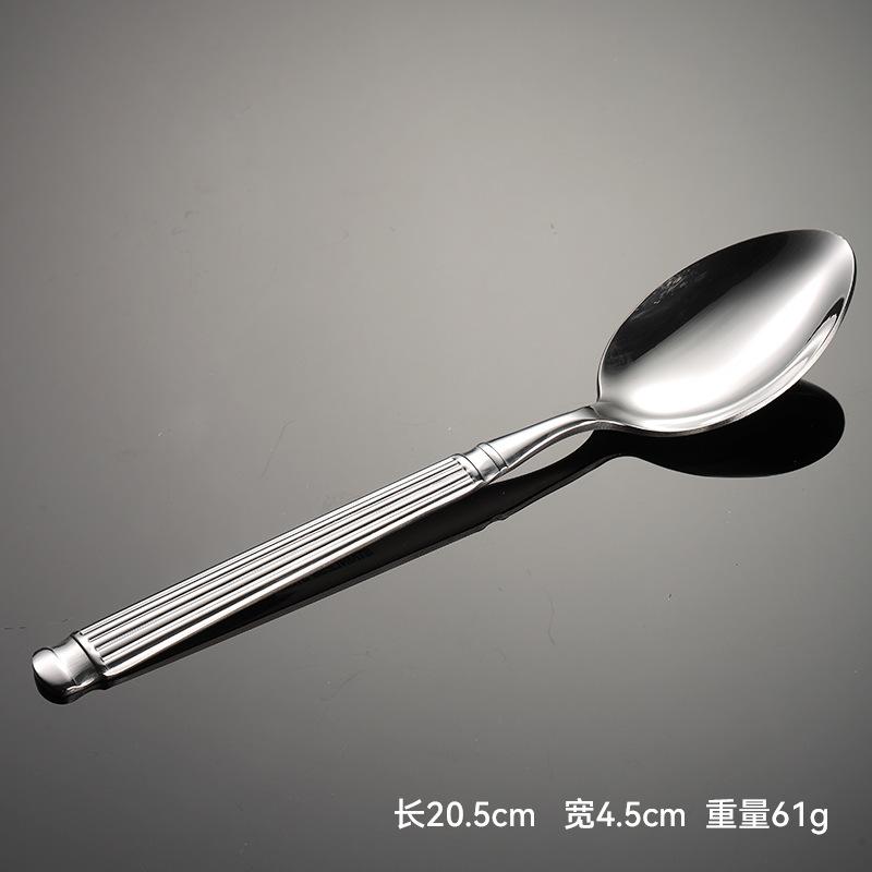 410 stainless steel thin Roman column series Western food knives, forks and spoons set tableware gifts 5 main parts