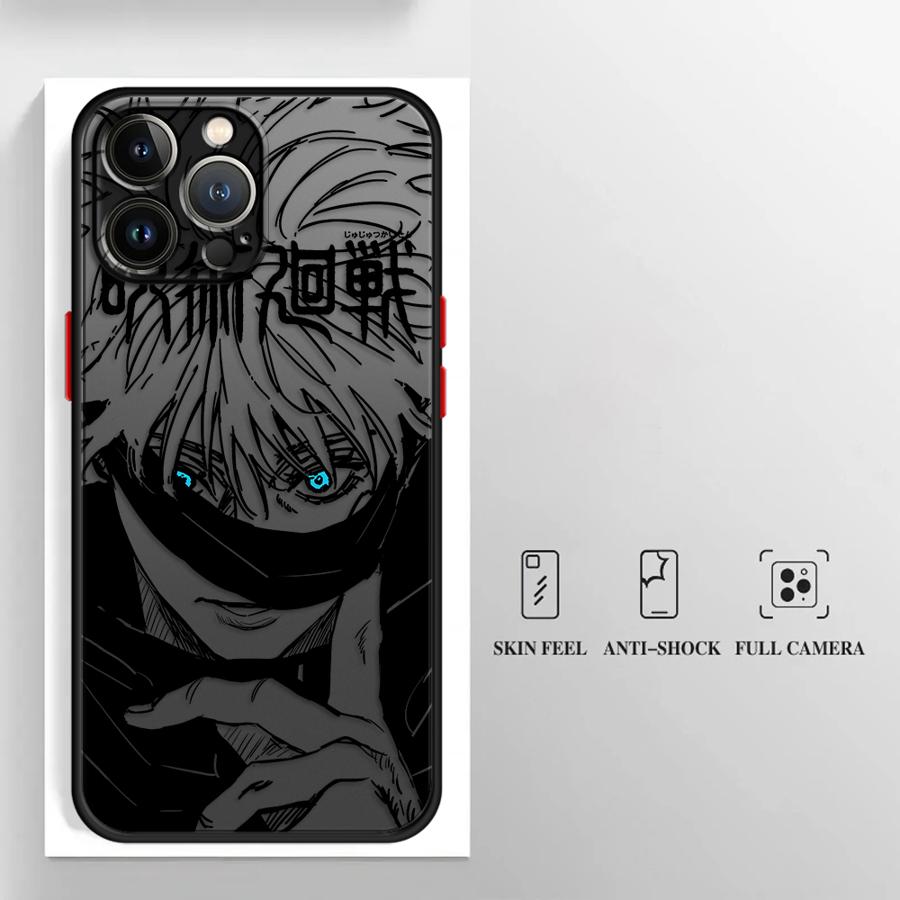 Case for Apple iPhone 14 11 Plus 13 Mini 12 8 7 SE 11 XR XS 15 Pro MAX 16 Soft Cover 14Pro 12Pro 16 Plus Japanese Anime Satoru
