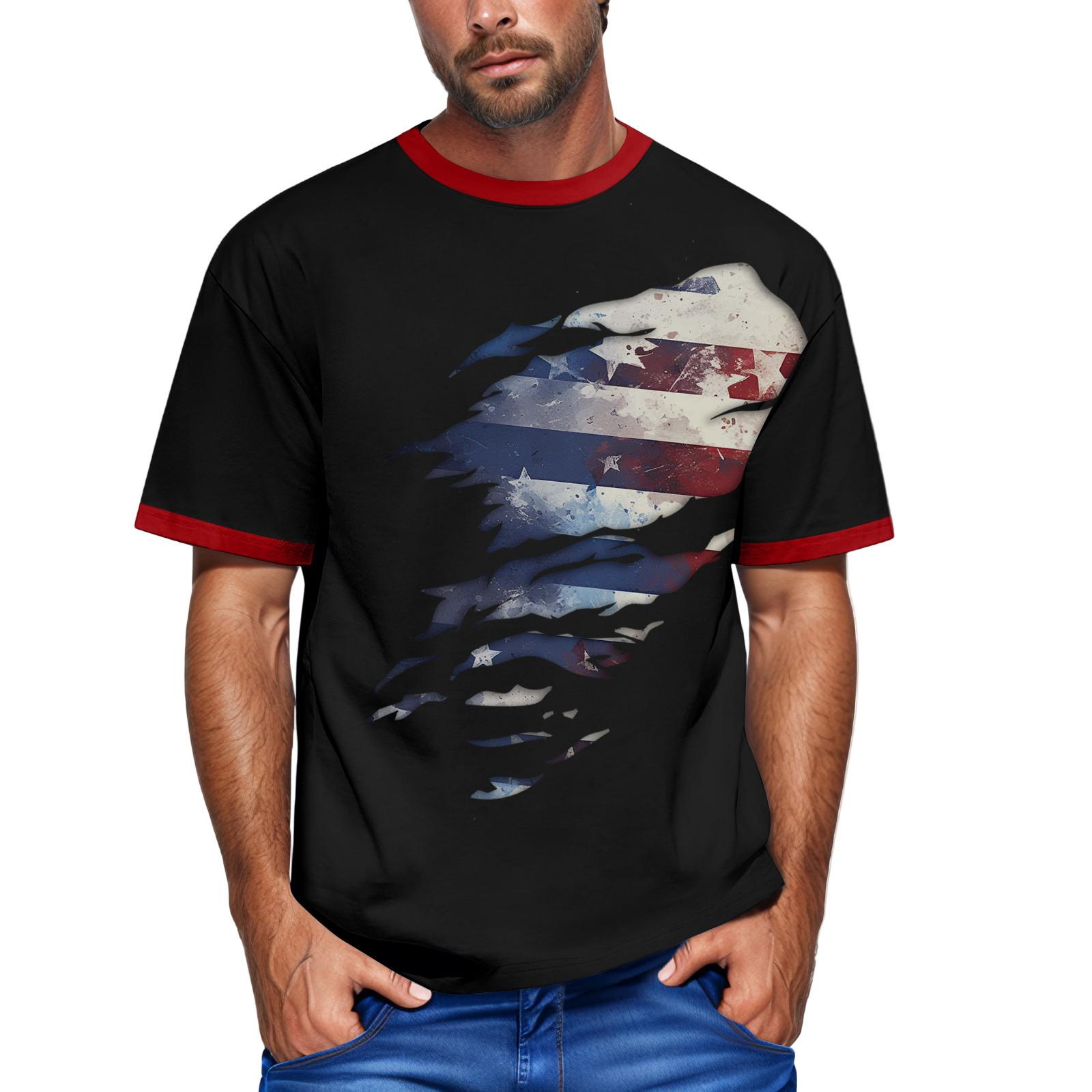 

Чоловічі футболки Футболки Графічний текст Пул3D-друк Вулиця Повсякденний одяг з принтами з короткими рукавами Базовий XXL