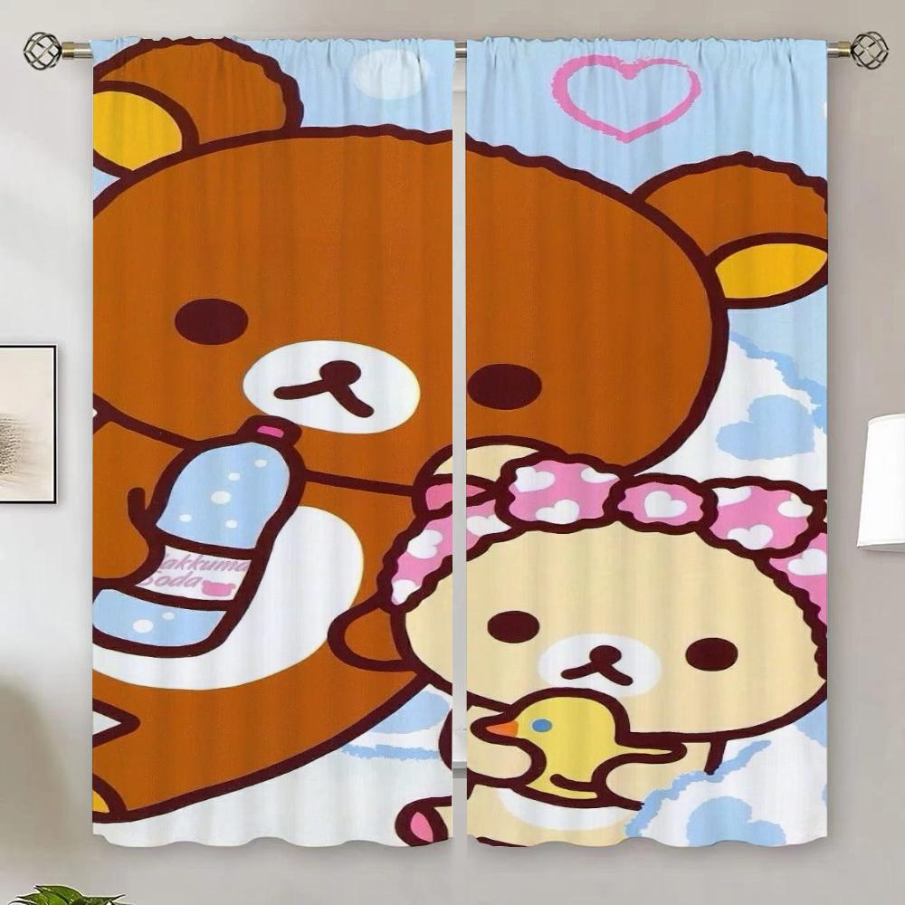 

Милые японские шторы с медведями для спален Шторы Блэкаут 100% Жалюзи для окон Готовые шторы Дешевый тюль на кухню Жалюзи W50xH70cmx2pcs-CL