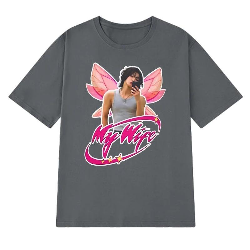 2026 Koreanischer KPop Ateez Seonghwa Mein Ehemann Aufdruck T-Shirt Sommer Herren Damen Mode Y2k Kurzarm T-Shirts Unisex 100% Baumwolle Oberteil