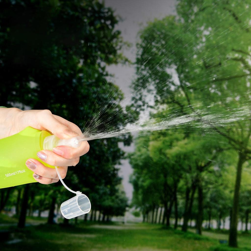 Foldable Water Bottle 500ml TPU All-Day Hydration Folding Sport Water Bottle For Adults Men Women Teens Athletes Outdoor Gym