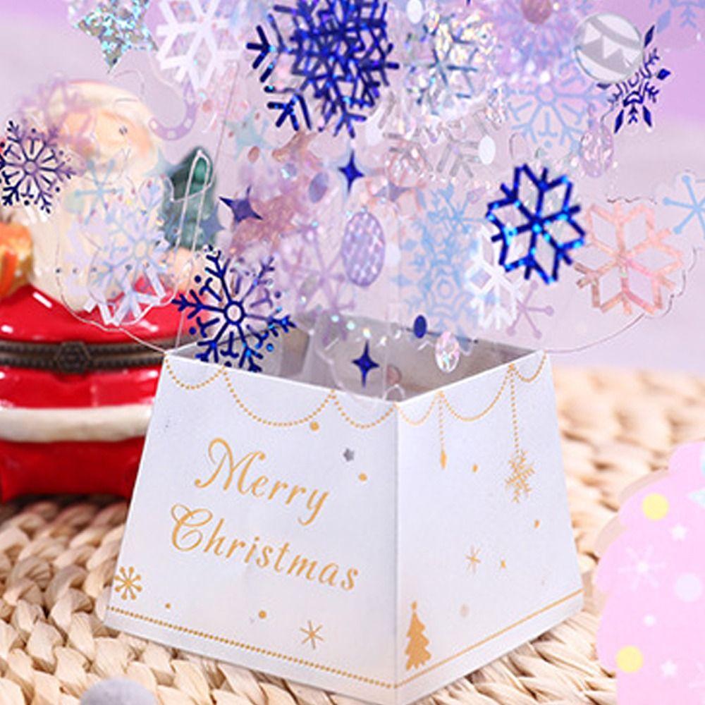 Weihnachten Kristall Grußkarte Papier Nachricht Karte Dankeskarte Neujahrsgeschenke