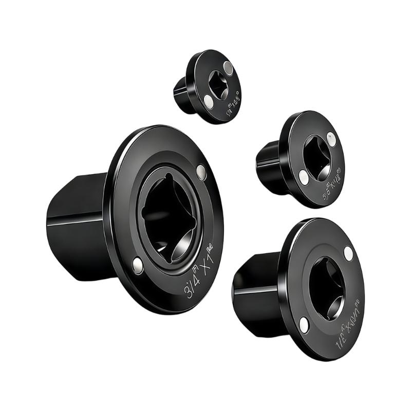 4Pcs Professional Socket Adapter Ratcheting Drive Socket Type Ratcheting Driver Adapter Heavy Duty Precise Machined Sleeve 1