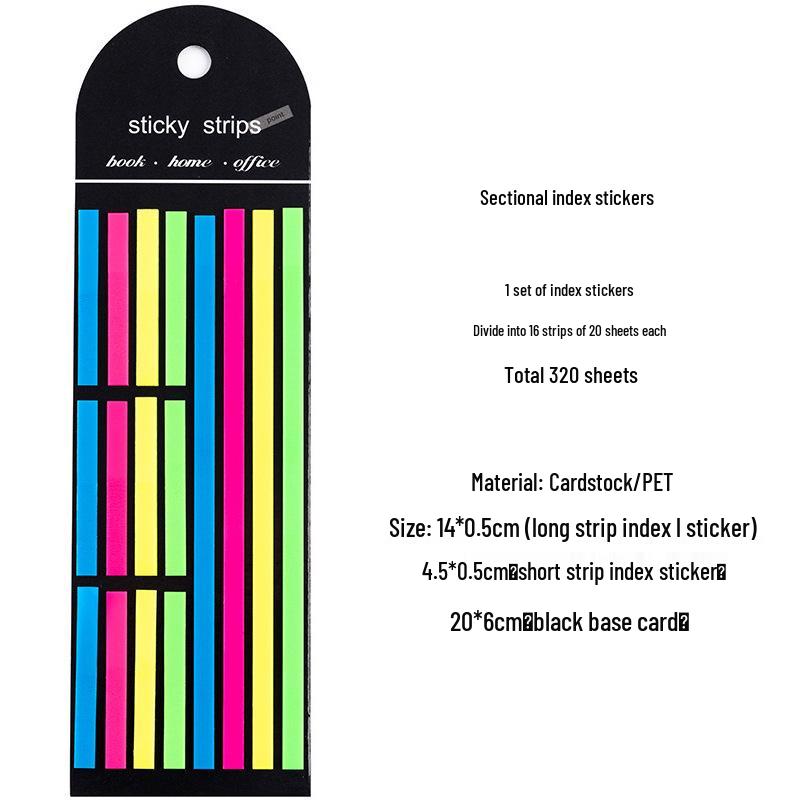 Ultra-Fine Fluorescent Macaron Index Stickers: Semi-Transparent, Reusable Planner & Message Markers