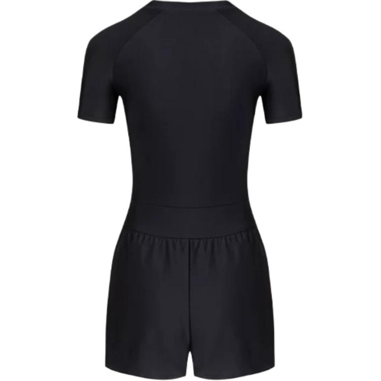 Anta UPF50+ Sun Protection Swimming Suit Antibacterial Professional Swimsuit One-Piece Women swimsuit Black 1826332493U-1