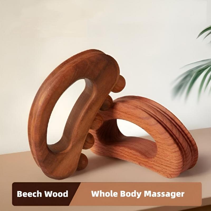 Anti-Cellulite Gua Sha Lymphatic Drainage Massager Wood Scraping Therapy Massage Tool for Neck - Natural Wood Body Care